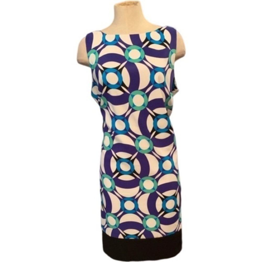 Geometric Patterned Sleeveless Dress